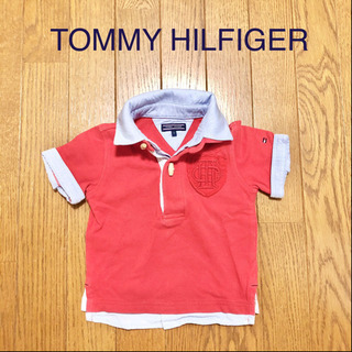 美品　Tommy Hilfiger ポロシャツ 鹿の子 レイヤード風の画像