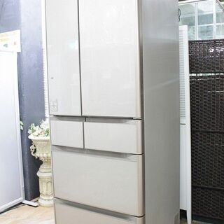 日立 6ドア冷凍冷蔵庫 R-XG5100G（XN）505L 真空チルド クリスタル