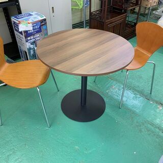 ★美品★ダイニング3点セット 丸テーブル カフェテーブル 家具