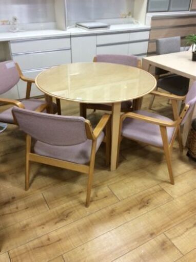 ダイニング5点セット　チェア：天童木工　ナチュラル【トレファク南柏店】