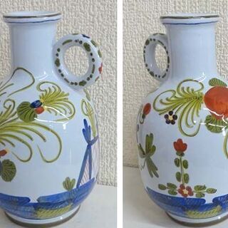 使用感ほぼ無し★イタリア製 La Vecchia FAENZA CARNATION ファエンツァ 花器 2点セット 蓋付/とっくり型 西洋 花瓶 花入 ☆ PayPay(ペイペイ)決済可能 ☆ 札幌市 豊平区 平岸の画像