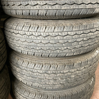 夏タイヤ165R 13-6PR、4本セット鉄ホイール付きの画像