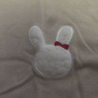 雪うさぎ　キュート　パッチワーク　Tシャツ&オーバーパンツ　冬用　裏起毛　温か　モコモコ　新品未使用の画像