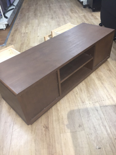 テレビボード引き出し付（ダークブラウン×ナチュラル）です
