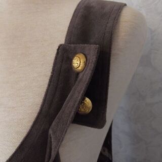 【Busena】ブセナ　ジャンパースカート　ワンピース　リボン　ポケット　ブラウン　新品　未使用の画像