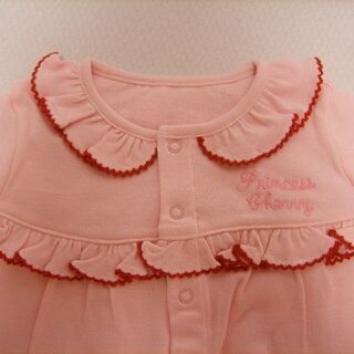 【FELISSIMO】フェリシモ さくらんぼ姫 ピンクプードル花２WAYオールドレスオールカバーオール 新品未着用 メゾピアノシャーリーテンプルの画像