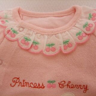 【FELISSIMO】フェリシモ さくらんぼ姫 ピンク うさぎ ２WAYオール ドレスオール カバーオール 新品未着用 メゾピアノシャーリーテンプルの画像