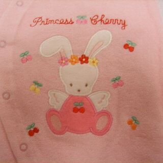 【FELISSIMO】フェリシモ さくらんぼ姫 ピンク うさぎ ２WAYオール ドレスオール カバーオール 新品未着用 メゾピアノシャーリーテンプルの画像