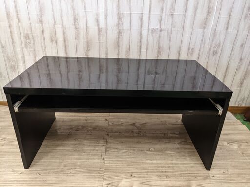 (売約済み)パソコンデスク ブラック/黒 H44cm W90cm D44.5cm 机 テーブル リモートワーク 事務所