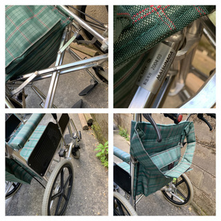 松永製作所 車椅子 チェック MATSUNAGA マツナガ 折りたたみ 車いす 車イス アルミ製 折り畳みの画像