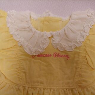【FELISSIMO】フェリシモ さくらんぼ姫 黄色イエロー うさぎ くま フリル ブルマ付きワンピース 新品未着用 メゾピアノシャーリーテンプルの画像