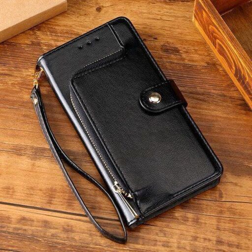新品　Phone11 手帳型マホケース 小銭入れ レザー 黒