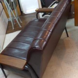 ニトリ☆2人用合皮ソファ(Nシールド ステイン2KD DBR) 22204