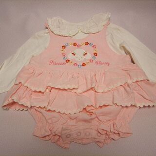 【FELISSIMO】フェリシモさくらんぼ姫ピンクハートロンパー...