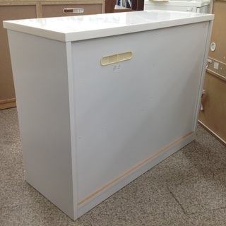 木製 ホワイト キッチンカウンター【9650248】