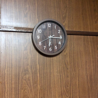 木目調　掛け時計の画像