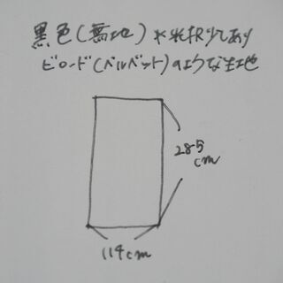 ビロード(ベルベット)のような生地・布(未使用)黒色無地　[No.4]の画像