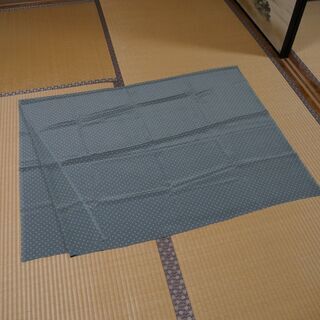 布・生地(未使用)モスグリーンにピンク色のドット柄　[No.21]の画像