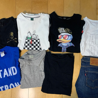 無料！おしゃれな春物Tシャツ、ロンT、流行りのポケット付き、Le...