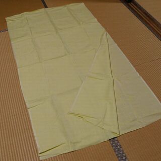 布・生地(未使用)レモン色の織り柄　[No.50]の画像