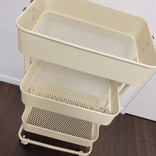 【美品】IKEA キッチンワゴン/ベージュ