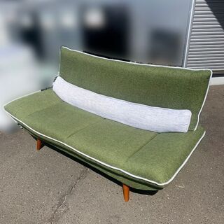 不二貿易 ファブリックソファ サーフィン 2.5P グリーン W170×H85×D73cm