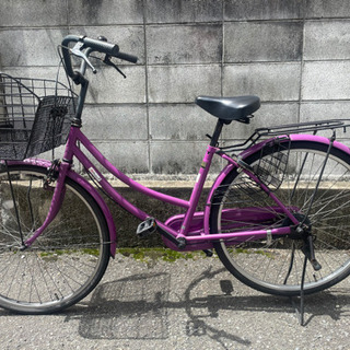 中古自転車　26インチ　ママチャリ　大きいカゴ付き