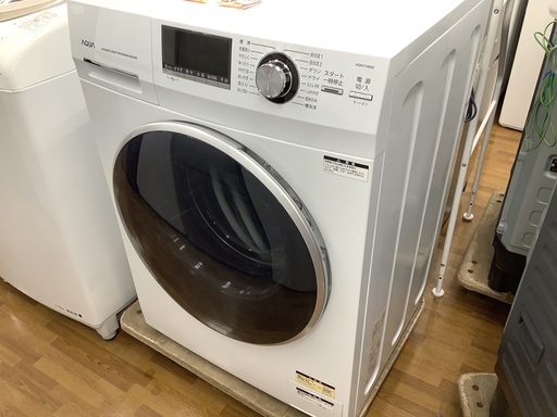 安心の12カ月保証付き　ドラム式洗濯機　AQUA AQW-FV-800E 8.0kg 乾燥機能無し2020年製
