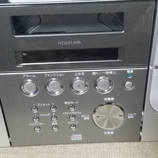 コイズミ　KOIZUMI　2017年製 CDラジオ SDD-4340 シルバー [ワイドFM対応][ラジオ録音機能付き SDD4340S]の画像