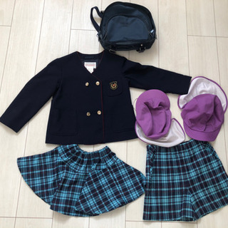 南幼稚園　松山幼稚園　男子チェックズボン130 リュック
