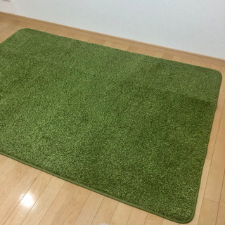 芝生ラグ 約130cm×185cm 人工芝 カーペット【新品同様...