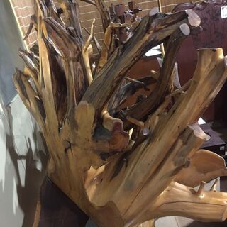 【愛品館市原店】原木樹根屏風【愛市IWK】の画像
