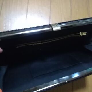 ビーズ　クラッチバッグ　フォーマル　未使用　黒　手工芸品の画像