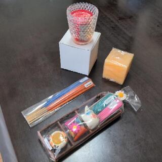 新品 アロマキャンドル2個とお香2セット