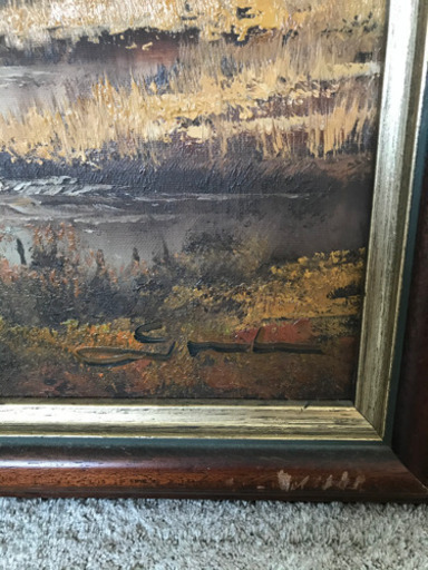 油絵（フランス）　作者不明　60×50センチ