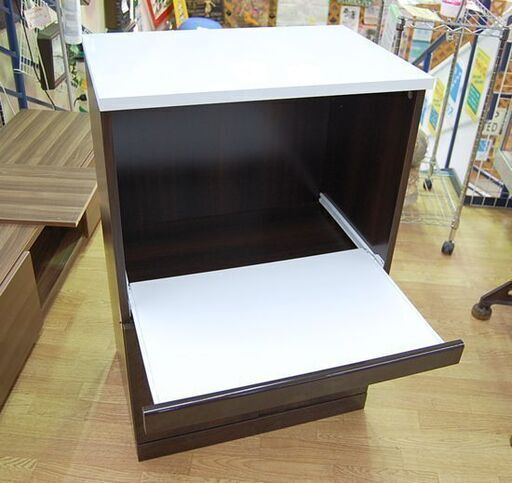 ミドルレンジボード 幅60×奥行40×高さ89cm ブラウン/ダークブラウン キッチン収納 レンジ台 炊飯器収納 レンジボード 札幌市 清田区 平岡