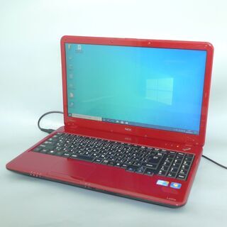 送料無料 新品SSD搭載 レッド 超人気 中古ノートパソコン 15.6w NEC LS550DS6R Core i5 4GB 256G BD-RE 無線LAN Wi-Fi Win10 Office 即使用