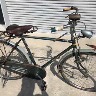レトロ自転車（車輪、ハンドル、フレーム等サビあり