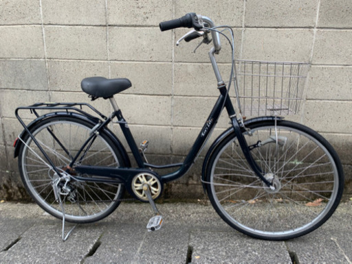 【中古自転車】26インチ6段変速LEDオートライト付　チェーン、鍵等新品　若林自転車　膳所　SALE中❗️