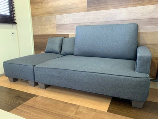【売り切れ】【美品】ソファ 2人掛け グレー カウチソファー