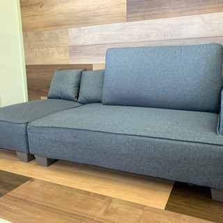 【売り切れ】【美品】ソファ 2人掛け グレー カウチソファーの画像