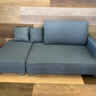 【売り切れ】【美品】ソファ 2人掛け グレー カウチソファーの画像