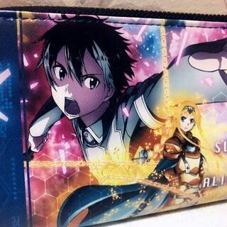 No,0052 新品　未使用品 ソードアートオンライン　SAO　キリト　アリス　ユージオ　ウォレット　長財布　アニメ　キャラグッツの画像