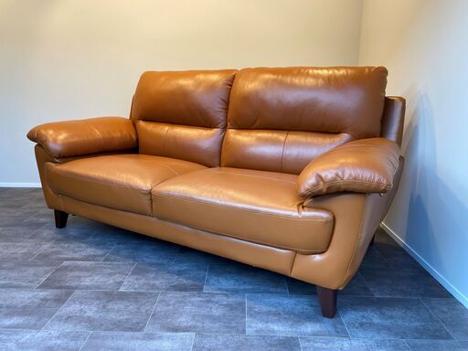 ソファ 2.5ソファ 2.5人掛け キャメル 中古品