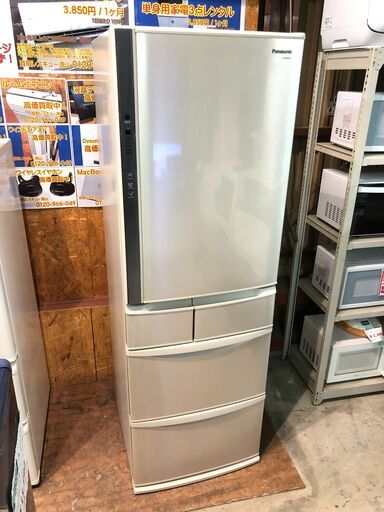 【動作保証60日間あり】Panasonic 2012年 NR-E436T 426L 5ドア冷凍冷蔵庫 自動製氷【管理KRR279】