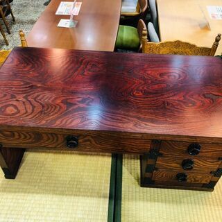 【愛品館 市原店】?和家具老舗?岩谷堂箪笥 片袖文机 