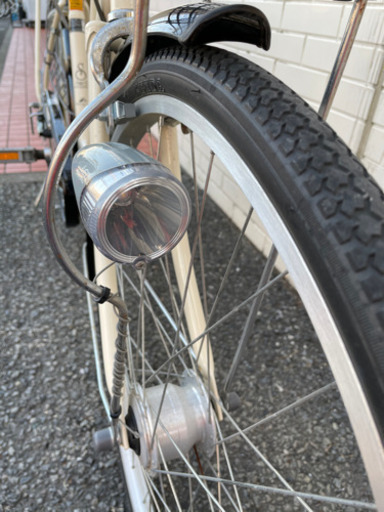 GM483 自転車　ギヤ付　オートライト　26インチ　ホワイト　白　通勤　通学　サイクリング　ママチャリ　リサイクルショップ　ケイラッ