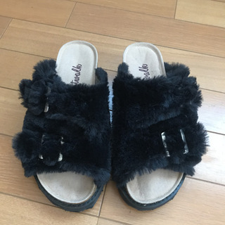 ファーサンダル　23cm
