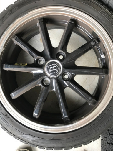 【お取引終了】15インチ　社外アルミホイール【スタッドレスタイヤ付】