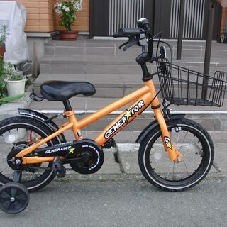 中古自転車販売　　幼児用　補助輪付き　1４インチ　自転車整備士が整備 